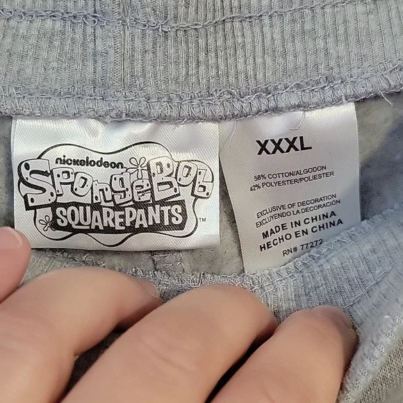 NWT Sponge Bob sleep shorts. Size XXXL Color is gray . - Picture 3 of 4